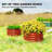 Galvanized Raised Garden Bed Set of 2, Planters for Outdoor Plants with Safety Edging, Easy-to-assemble Stock Tanks for Growing Flowers, Herbs and Vegetables,wood-770617155-770617165