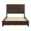 Cadre de lit en bois massif, cadre de lit plateforme grand avec tête de lit, grand lit en bois naturel, pas de sommier tapissier, noyer
