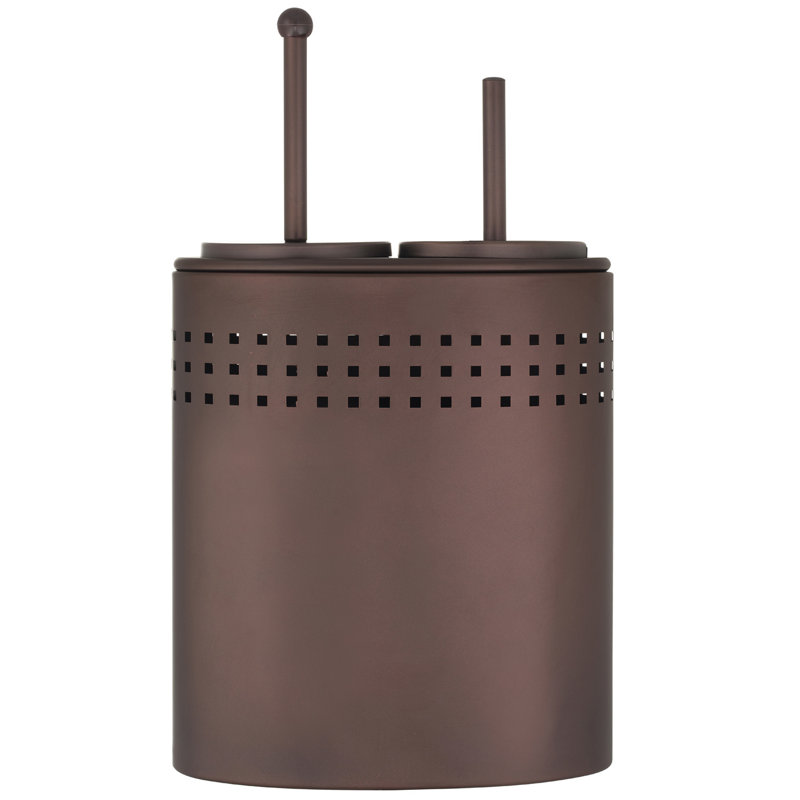 Brosse de toilette et piston autoportant en métal, Bronze