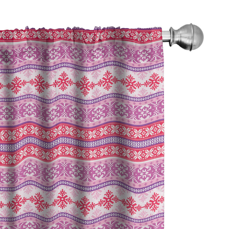 Paire de rideaux semi-transparents avec passe-tringle Car, 28 po x 63 po