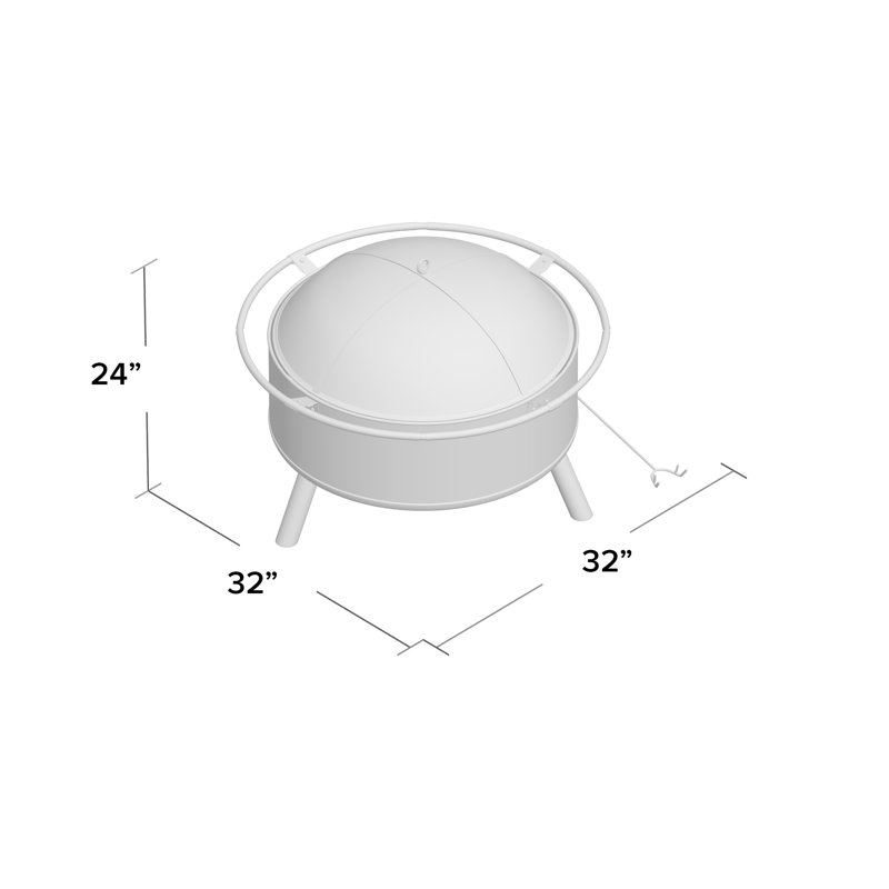 Round Steel Wood Burning Smokeless Fire Pit