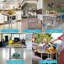 Table de travail en acier inoxydable avec dosseret et roues-74084981