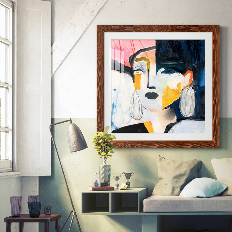 Sorella II - reproduction encadrée de qualité supérieure - prête à être accrochée, H 17 po x l 17 po x P 1 po, Érable encadré