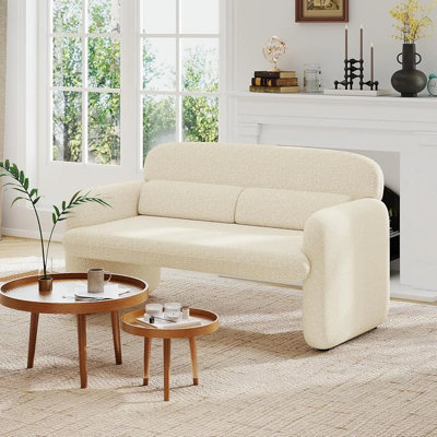 Upholstered 54" Wide Seat Chenille Loveseat Sofa for Livingroom, Apartment