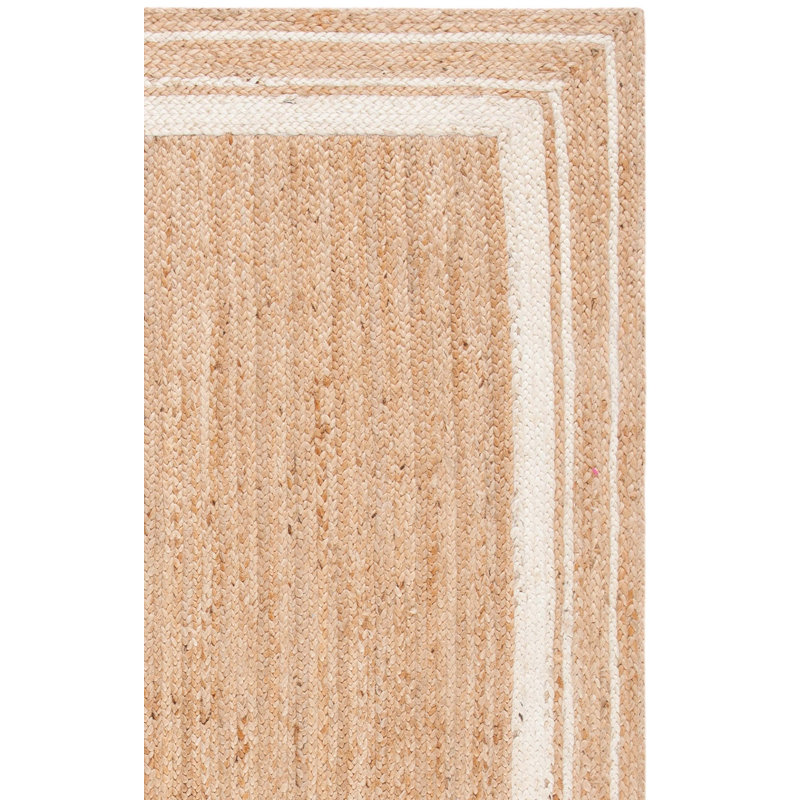 Weintraub Natural Fiber Hand Woven Jute Rug, Rectangle 4' x 6'