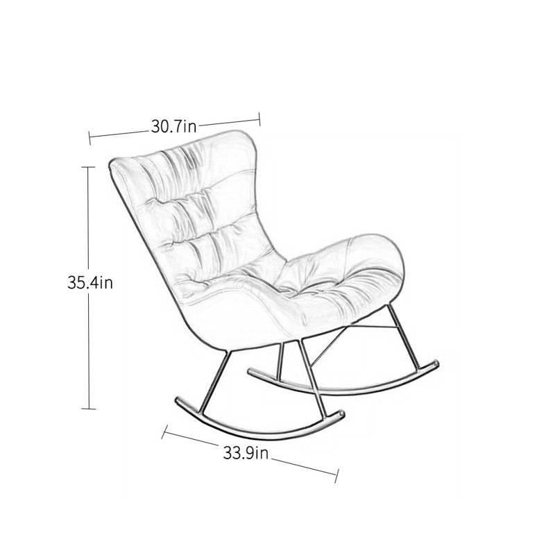 Chaise berçante moderne et luxueuse