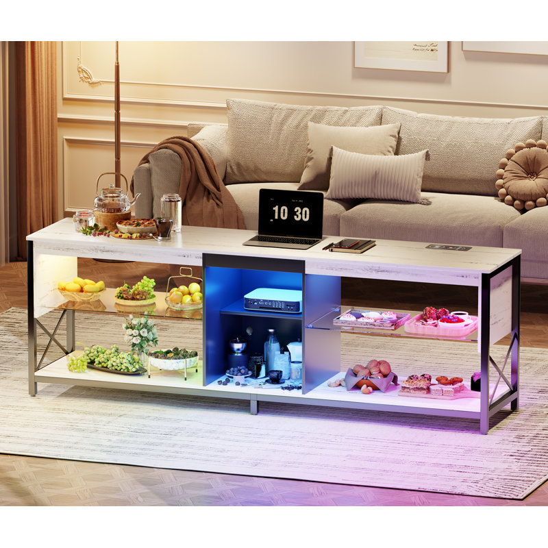 Letrecia 70.86'' W Storage Credenza, Antique White
