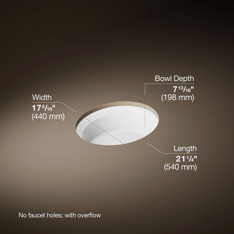 Artifacts 21-1/4 In. Oval Undermount Bathroom Sink