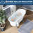 67" Freestanding Acrylic Clawfoot Tub, Gloss White Slipper Bathtub with Feet & Drain