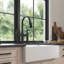 Évier de cuisine en céramique à tablier blanc de 24 po x l 19 po, bols profonds, design moderne haut de gamme, teinture et égratignure, qualité de surface durable, style