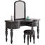 Ensemble coiffeuse avec tabouret et miroir Hanning-2091837535