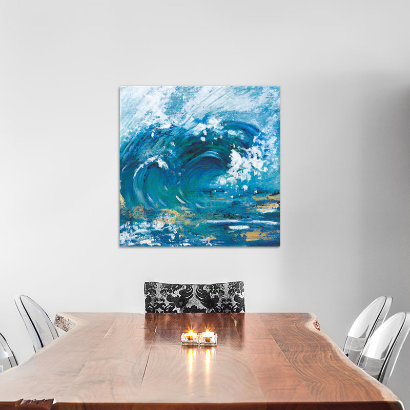 « big surf ii », reproduction d’art sur toile tendue, H 18 po x l 18 po x P 1,5 po