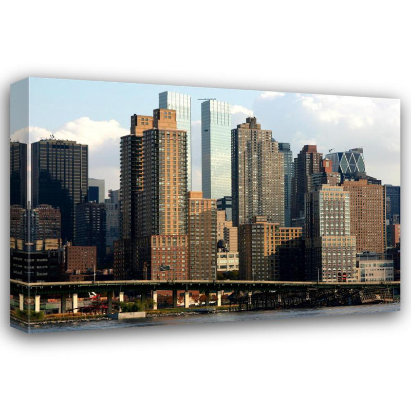 Vue de la ville de New York, H 12 po x l 18 po