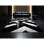 Tapis moelleux à motif géométrique moderne et contemporain de couleur moelleuse Cozine - reliure noire-409281760