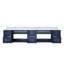 Meuble-lavabo double bleu marine 84 po X P 22 po D, avec plateau en marbre de Carrare-117843169
