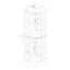 Vitrine de coin à 6 tablettes avec lumières, miroirs et tablettes réglables, noyer (ampoule E26 non incluse)-1447864698