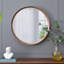 31,5 "miroir rond en bois de pin, miroir mural pour la salle de bain