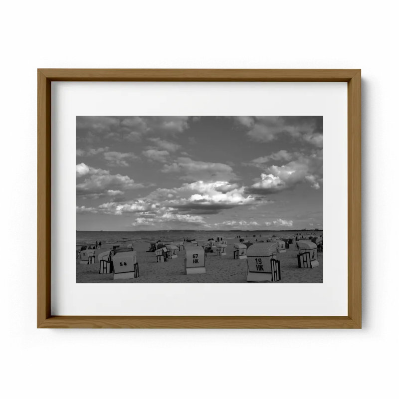 Baltic 54 Print by Joseph Regan, 14" H x 16" W x 0.75" D, Walnut