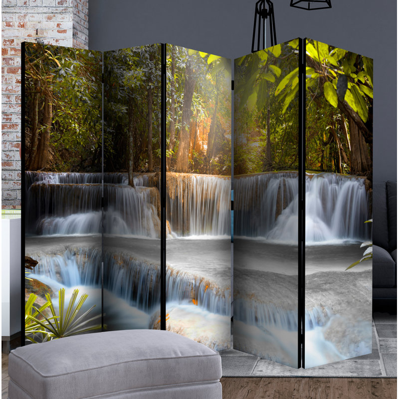 Madrigal 225cm W x 172cm H 5 - Panel Folding Room Divider