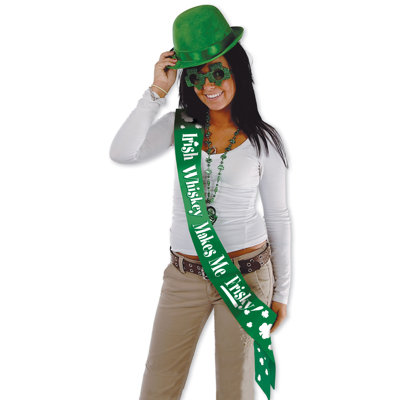 Irish Whiskey Makes Me Frisky! Satn Sash
