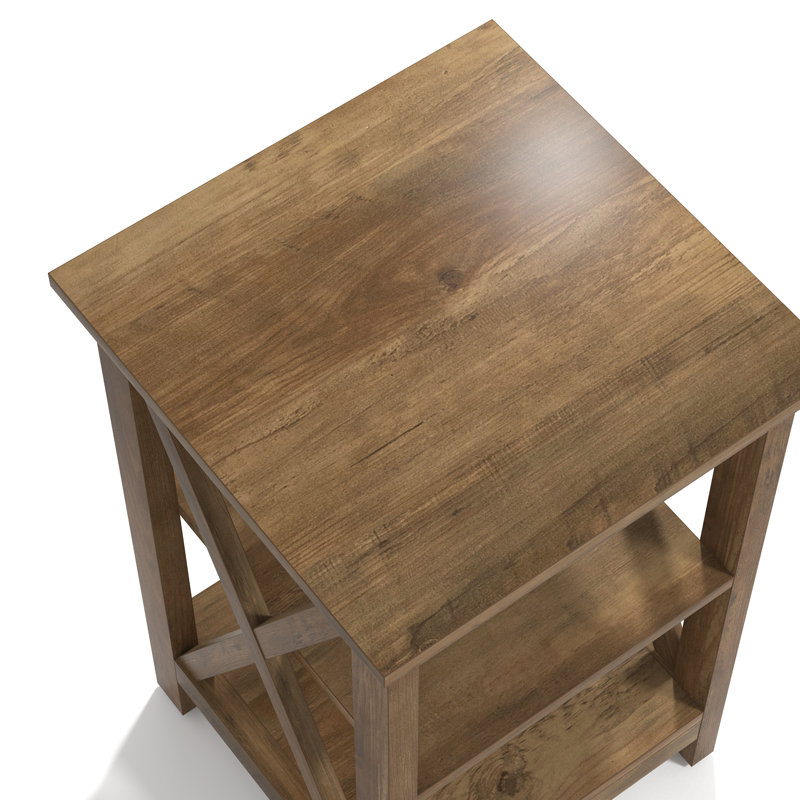 Nora End Table with Storage, Brown