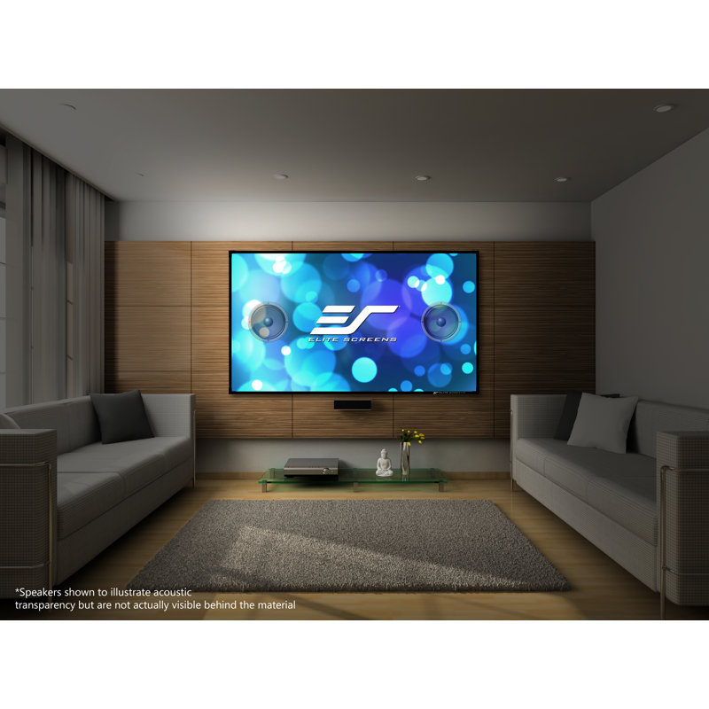 Aeon AcousticPro UHD Series Edge Free Fixed Frame Wall/Ceiling Mounted Projector Screen, 120" Diagonal