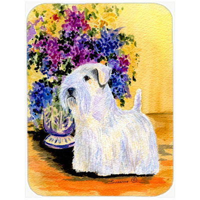 Planche à découper en verre east urban home sealyham terrier