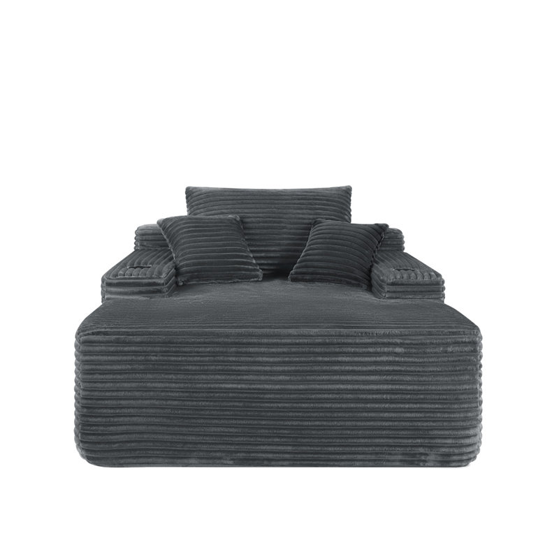Chaise longue rembourrée, Dark Grey
