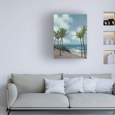 Beachcrest Home™ David Swanagin Coastal Palm Tree I Canvas Wall Art WAG37631