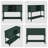 42" Carved Wood Console Table with Cabinets and Shelves, Solid Wood Legs for Entryway, Green-1296132465