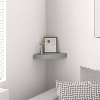 Tablette de coin en nid d'abeille gris