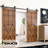 Black Rustic Arrow Design Non-Bypass Single Track Two Door Hardware Kit( Door Not Included)-562994300