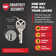 Deadbolt Lock, Satin Brass Square Exterior Keyed Front Entry Door, Pick Resistant Smartkey Rekey Security, Single Cylinder Dead Bolt, With Microban Protection
