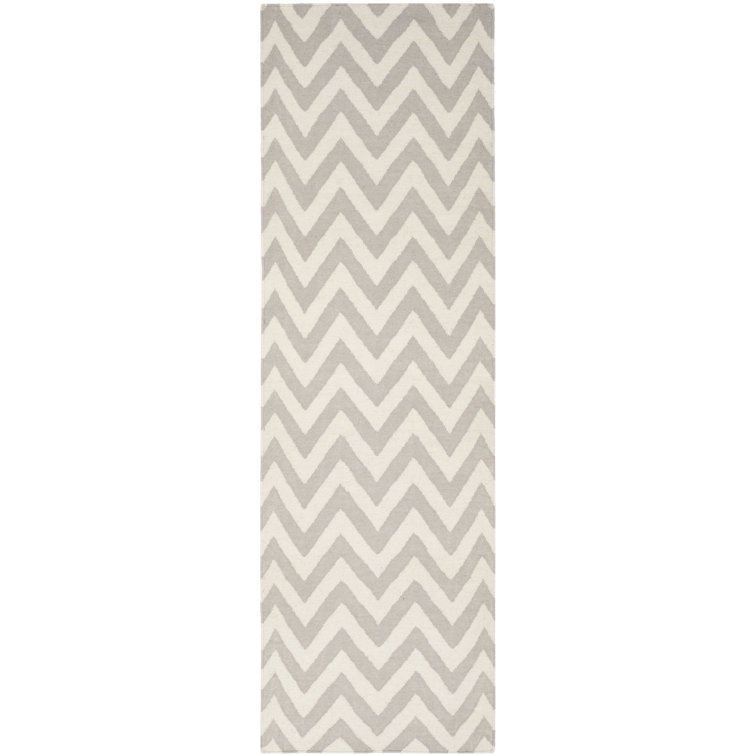 Mars Chevron Wool Hand Woven Area Rug