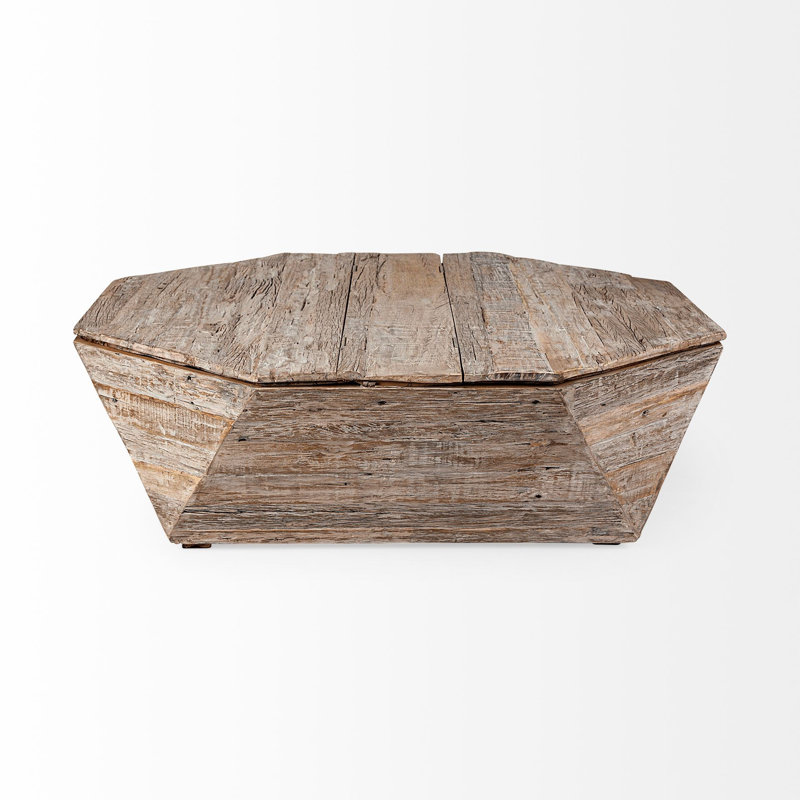 Table basse Gracie Mills, 15" H x 49" W x 47.75" D, Brown Wood / Brown, Bois