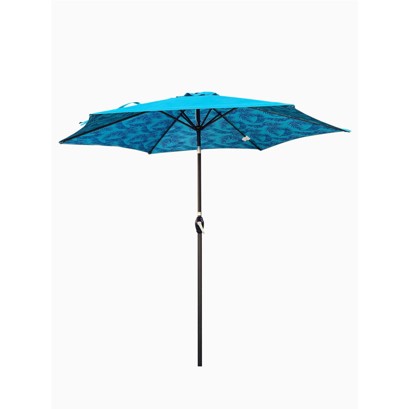 Modern 9FT Patio Umbrella, Cyan