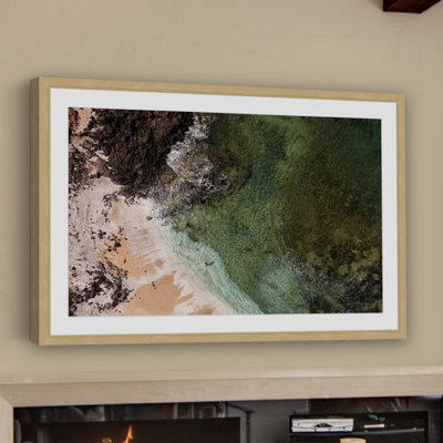 « sandy lagon » par karolis janulis, reproduction d’art encadrée