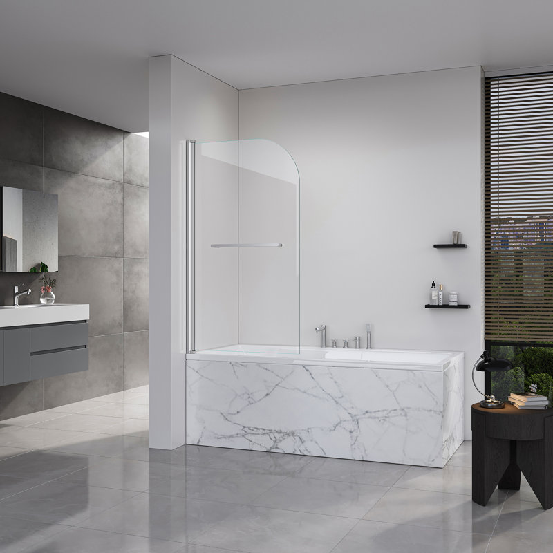 Portes de douche et de baignoire sans cadre durables, acier inoxydable, conception moderne pour la maison