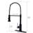 Touchless Kitchen Tap - Motion Sensor Enabled Automatic Contemporary Style For Sinks Faucet Hands Smart With Pull Down Modern Black And Silver Look