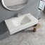 Lavabo de salle de bain rectangulaire simple 39 po en résine avec trou pour robinet