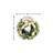 Jolett Cream Ribbon Wreath with Ornaments, Pinecones and Berries