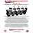 3 Inch Bright Chrome Hooded Neoprene Rubber 3/8 Inch Threaded Stem Casters Set 4-101283567