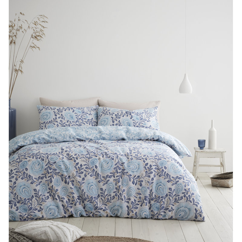 Cabana Floral Duvet Cover Set with Pillowcases Included, Super King Duvet Cover + 2 Standard Pillowcases