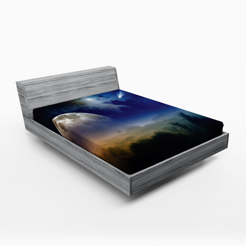 Outer Space Microfiber Fitted Sheet, Full Fitted Sheet