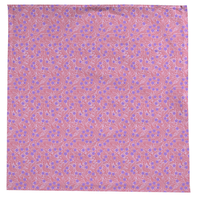 Leffel Swirly Floral Tablecloth, Pink/Purple