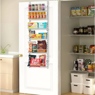 Support de rangement à 6 niveaux réglable pour suspendre au-dessus de la porte de rangement pour garde-manger et garde-manger