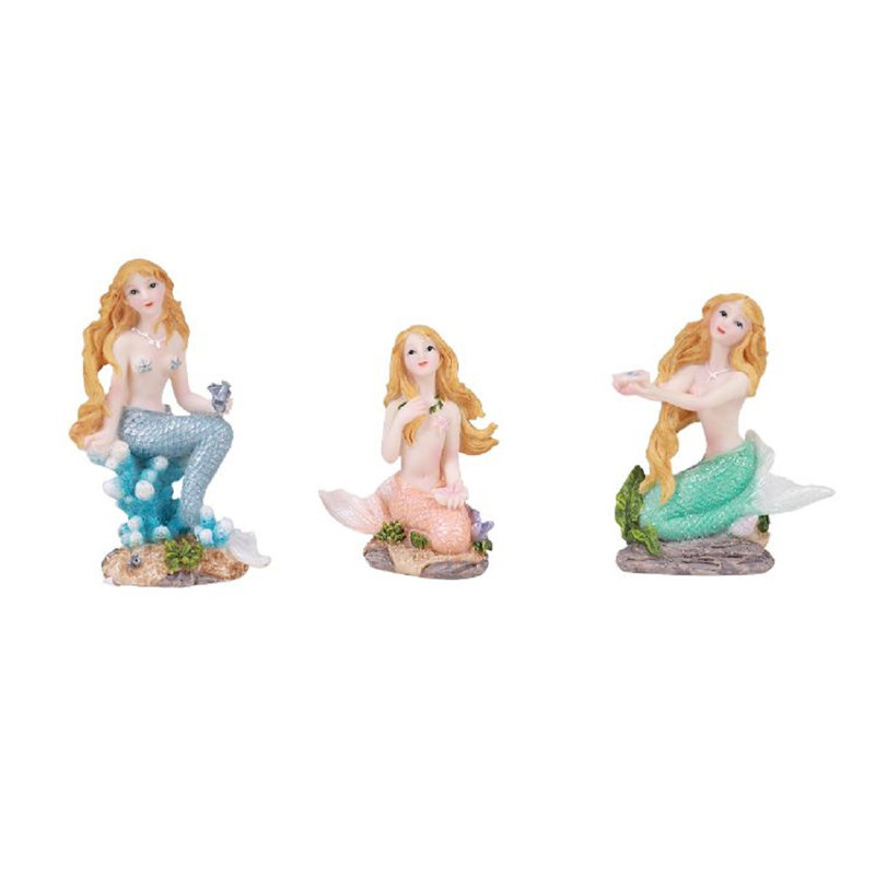 Ensemble de figurine miniature sous the sea princess mermaids Waldron