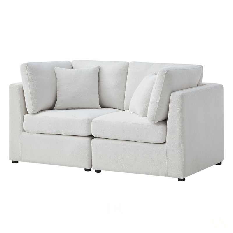 Canapé 2 pièces Chauncy - Ivoire, Ivory Polyester
