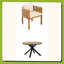 Ensemble de salle à manger 5 pièces pour l'extérieur avec table ronde en teck et 4 chaises en corde
