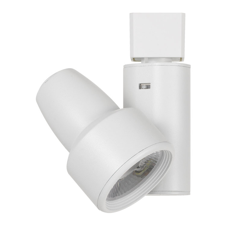 Projecteur sur rail DEL intégré Cal Lighting 20 W, orientable, flux lumineux de 1100 à 1360 lumens, température de couleur réglable (2700 K, 3000 K, 4000 K), dimensions : 13,3 cm (H) x 8,6 cm (L)